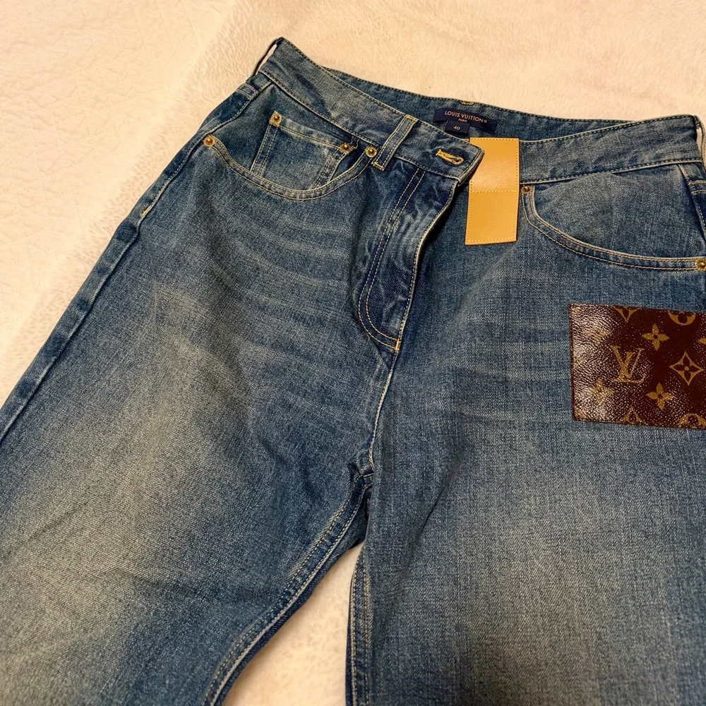Louis Vuitton Monogram Patch Jeans - Picture 4 of 7